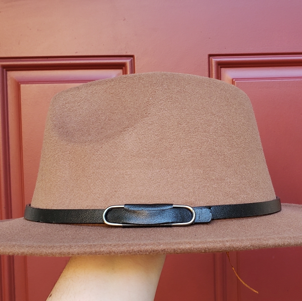 Panama hat in mocha with buckled belt unisex - Picture 7 of 7